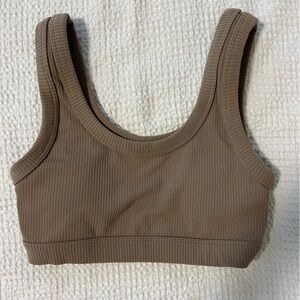 ALO wellness bra gravel ribbed sports bra padded bra